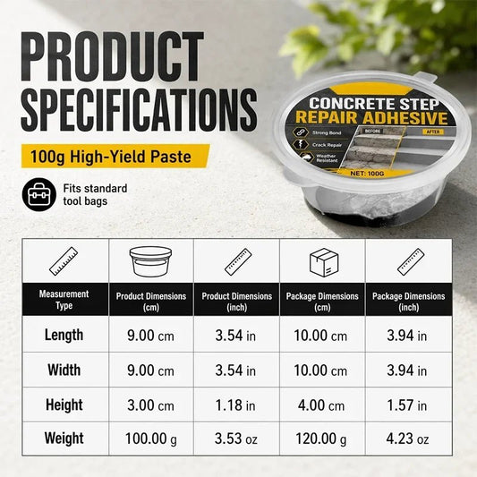 LithoBond Concrete Step Repair Paste — Weatherproof 50g 1