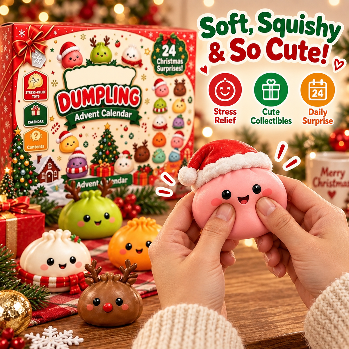 24-Day Squishy Advent Calendar — Christmas Surprise Toys 7