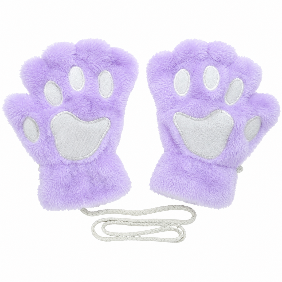 Cat Paw Plush Fingerless Gloves — One Size Fits All 8