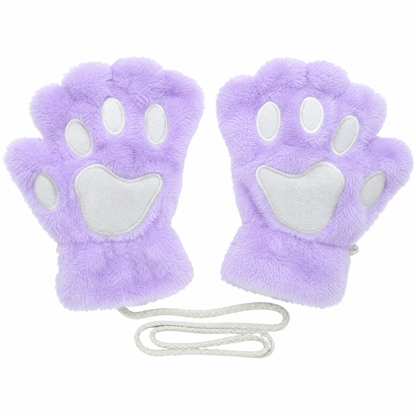 Cat Paw Plush Fingerless Gloves — One Size Fits All 8