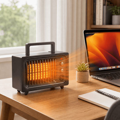 Mini Ceramic Desktop Heater 600W with Remote Control — PTC 2