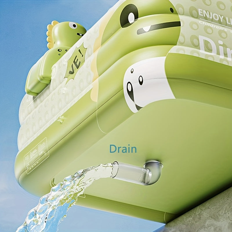 Dinosaur Inflatable Swimming Pool — Large PVC for Kids & Adults 11