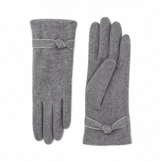 Women's Bow-Detail Gloves — Wool-Look One Size Fits All 1