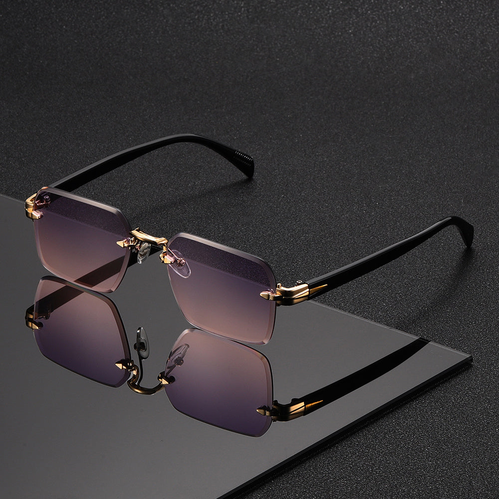 Rimless Square Glasses for Men — Lightweight Minimal Design 11