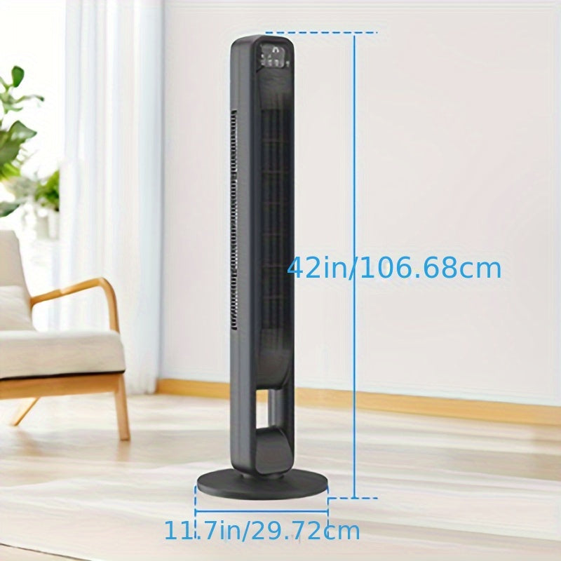 Bladeless Tower Fan — 12h Timer & 60° Oscillation, 3 Speeds 7
