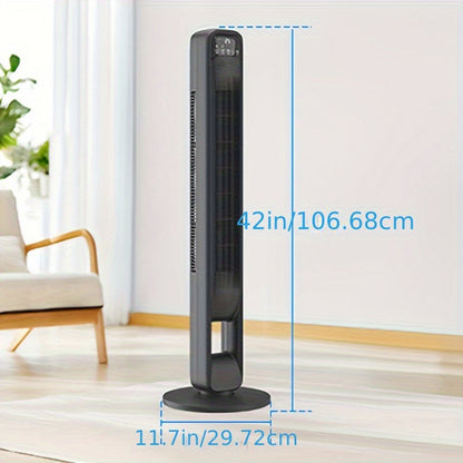 Bladeless Tower Fan — 12h Timer & 60° Oscillation, 3 Speeds 7