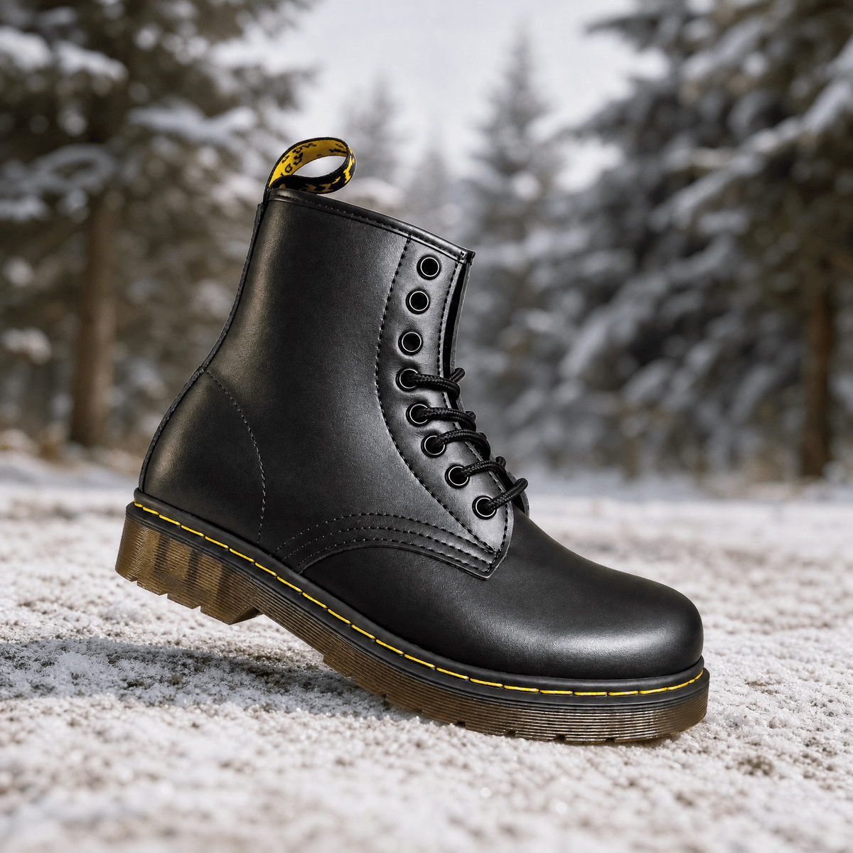 Unisex Genuine Leather Lace-Up Boots — Anti-Slip Rubber Sole 1