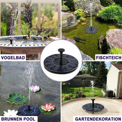 Solar Fountain Pump — 4 Nozzles, Built-in Battery, Garden Pond 7