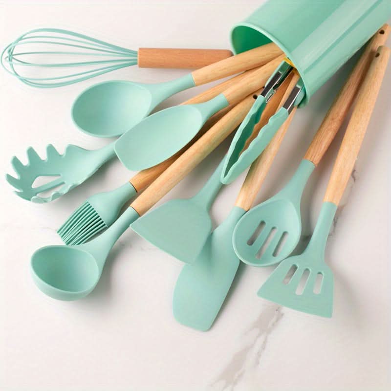 12-Piece Silicone Kitchen Utensil Set — Heat Resistant BPA Free 9