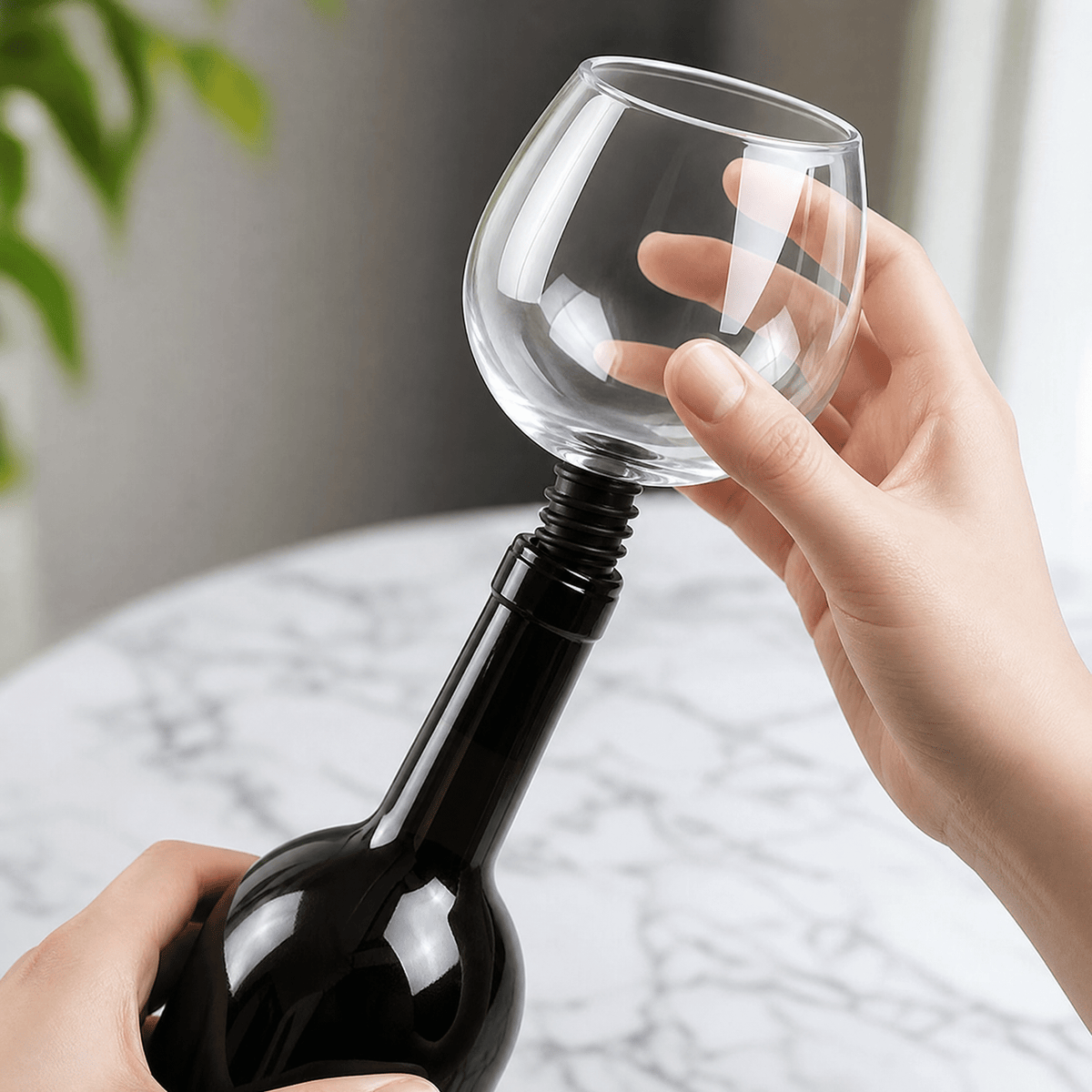 Stemless Wine Glass with Bottle Stopper Base — 2 Sizes 2
