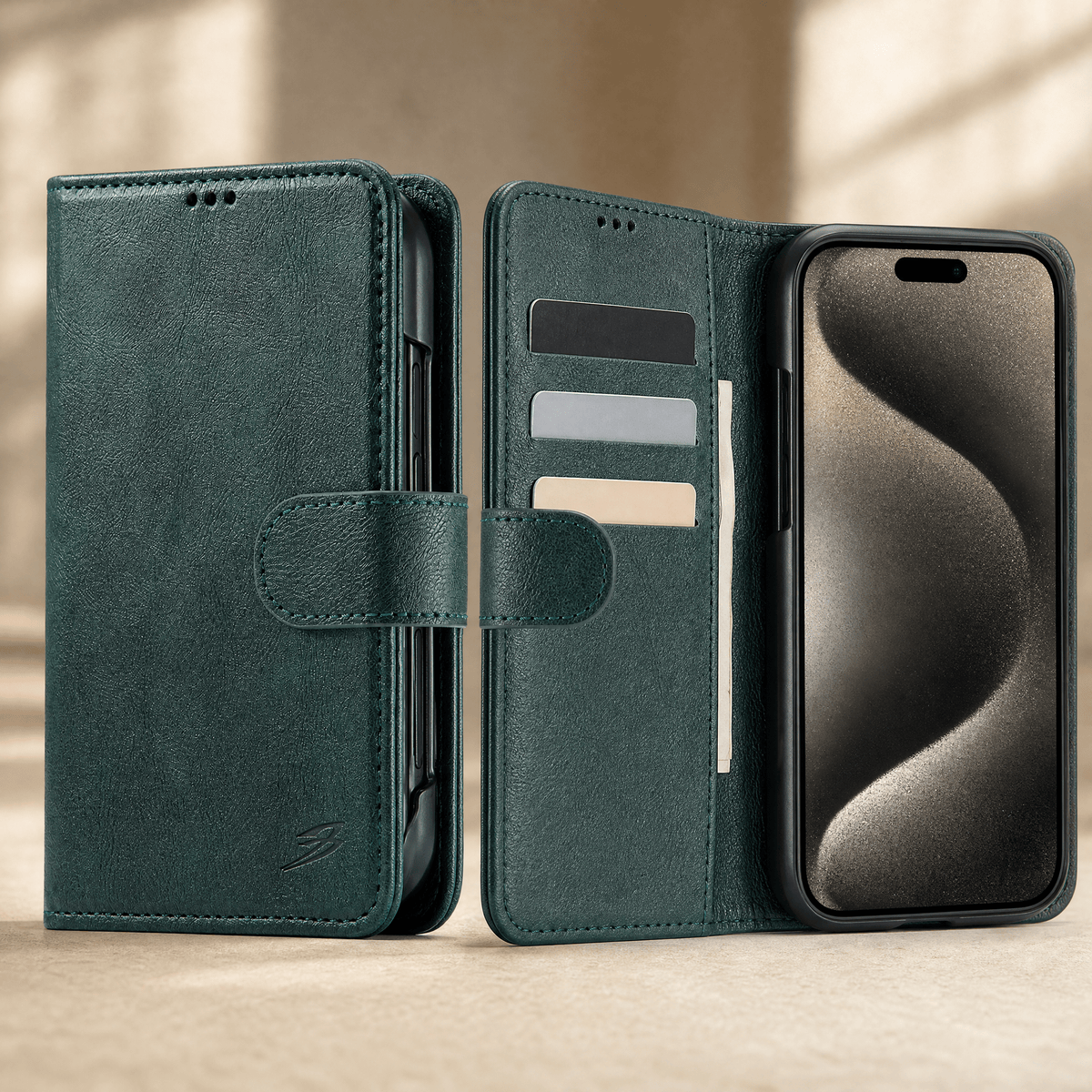 Fierre Shann Wallet Case Google Pixel 9 Pro Fold RFID 2-in-1 6