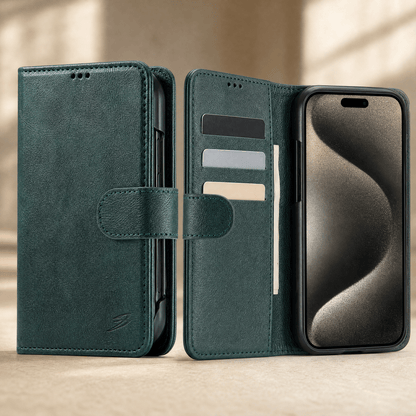 Fierre Shann Wallet Case Google Pixel 9 Pro Fold RFID 2-in-1 6