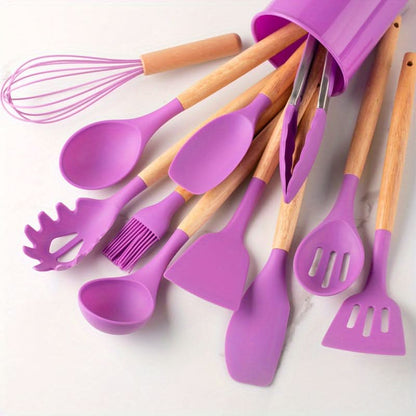 12-Piece Silicone Kitchen Utensil Set — Heat Resistant BPA Free 10