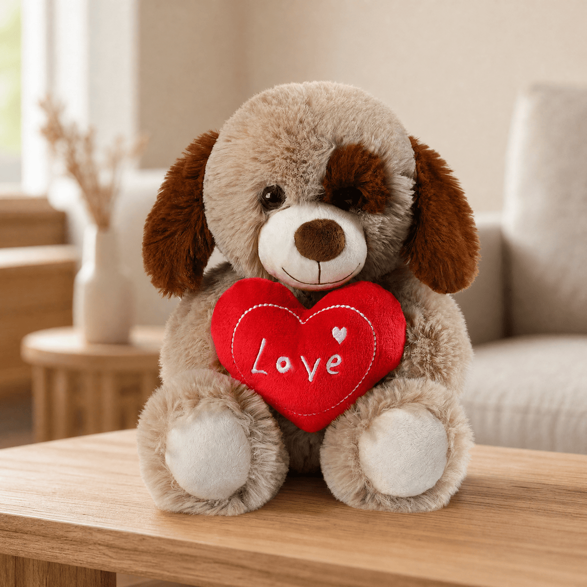 Teddy Bear & Dog Plush Toy with Satin Bow — 25-30 cm Soft 6