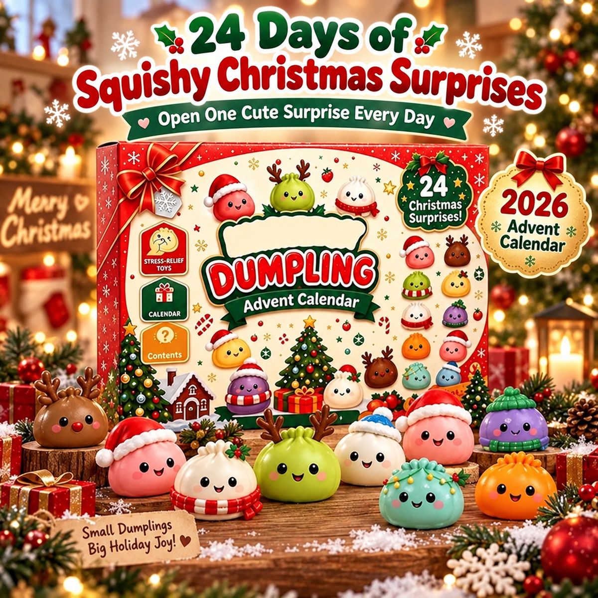24-Day Squishy Advent Calendar — Christmas Surprise Toys 8