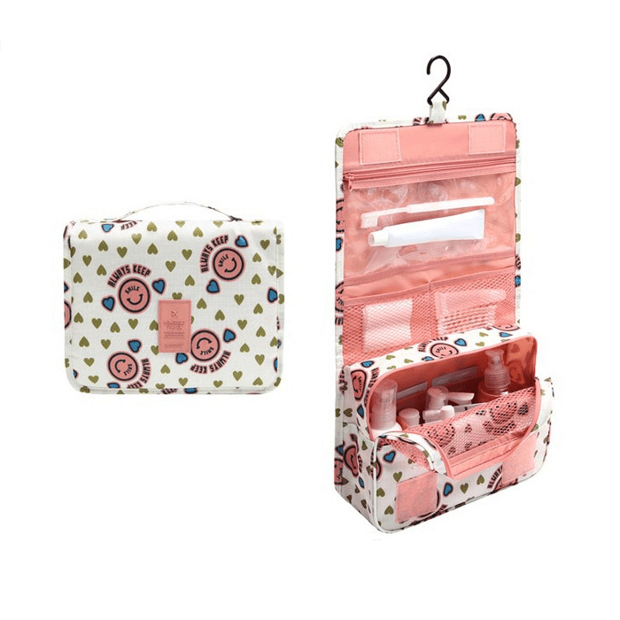 Waterproof Travel Cosmetic Bag with Hook — Beauty Organizer 9