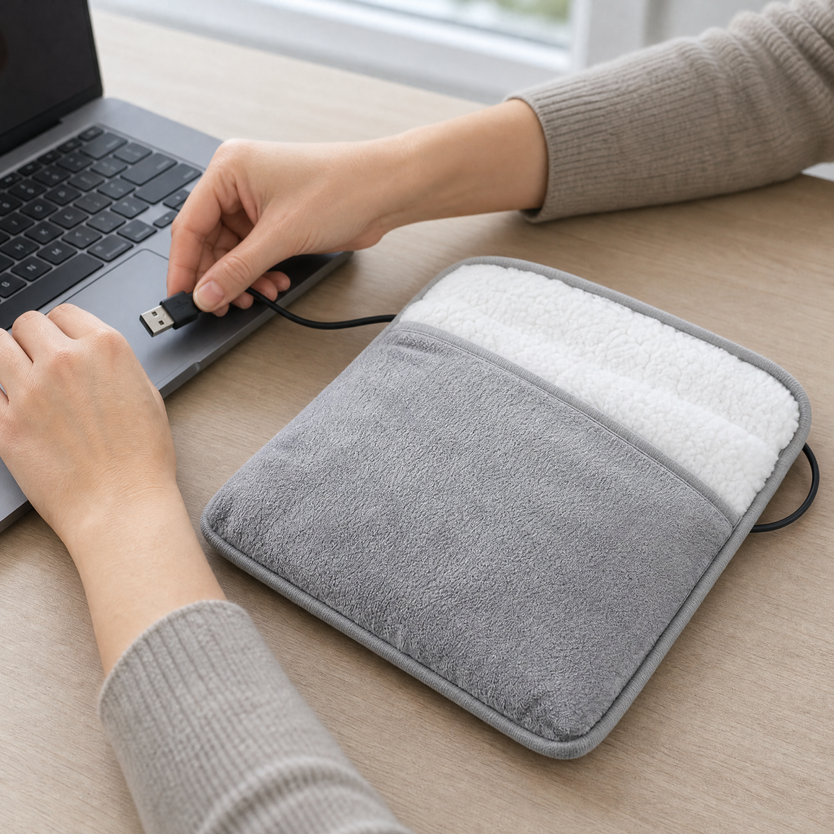 USB Electric Foot Warmer Bag — 50–60°C Heating One Size Fits All 3