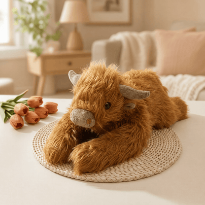 Highland Cow Plush 65 cm — Long Faux Fur & Weighted Legs 1