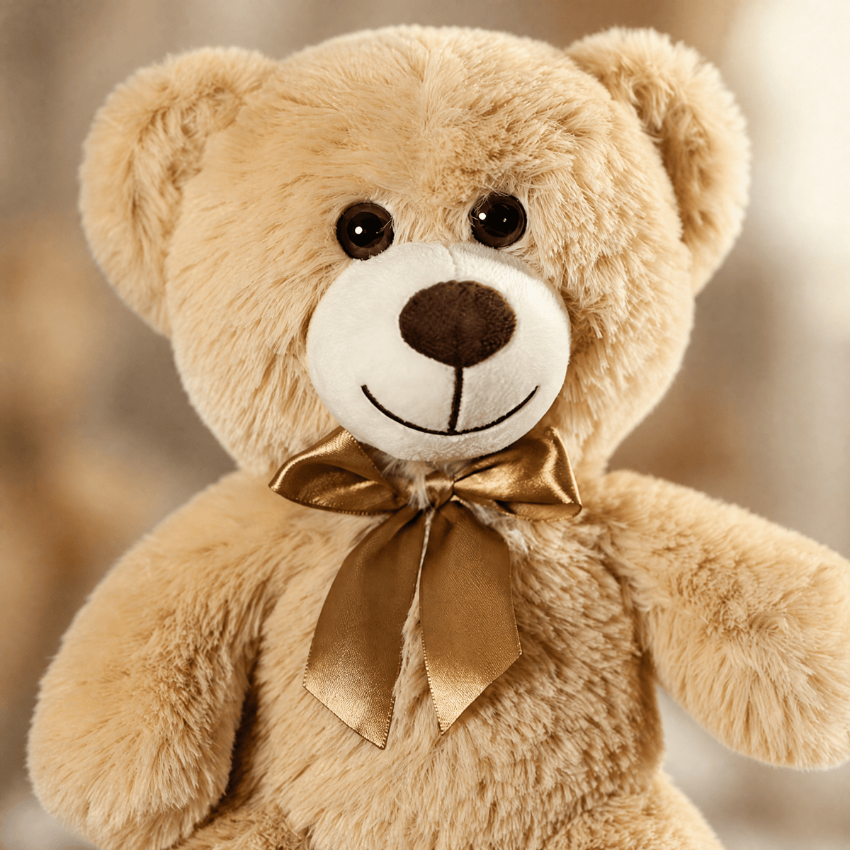 Teddy Bear & Dog Plush Toy with Satin Bow — 25-30 cm Soft 5