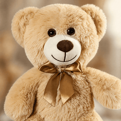 Teddy Bear & Dog Plush Toy with Satin Bow — 25-30 cm Soft 5