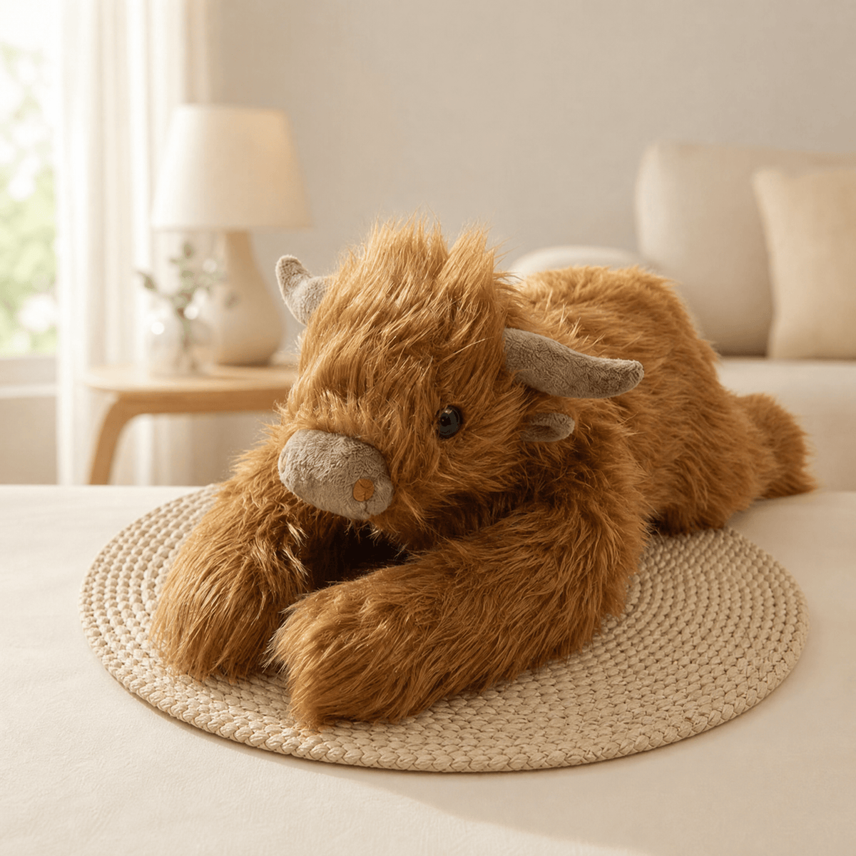 Highland Cow Plush 65 cm — Long Faux Fur & Weighted Legs 7