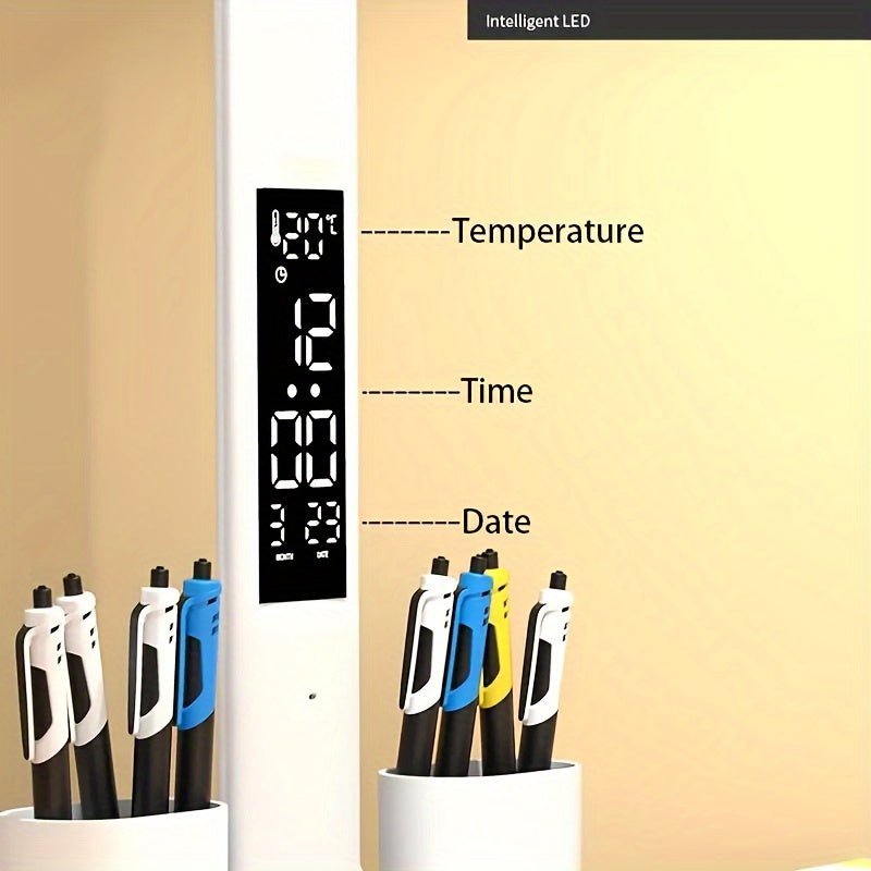 Adjustable LED Desk Lamp with Digital Display and USB Port 7
