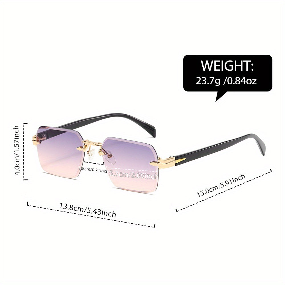 Rimless Square Glasses for Men — Lightweight Minimal Design 2