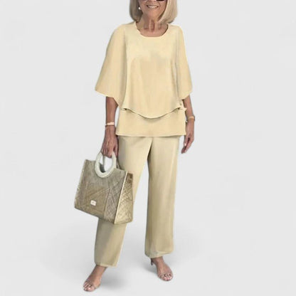 Completo Due Pezzi Elegante Donna Top e Pantaloni