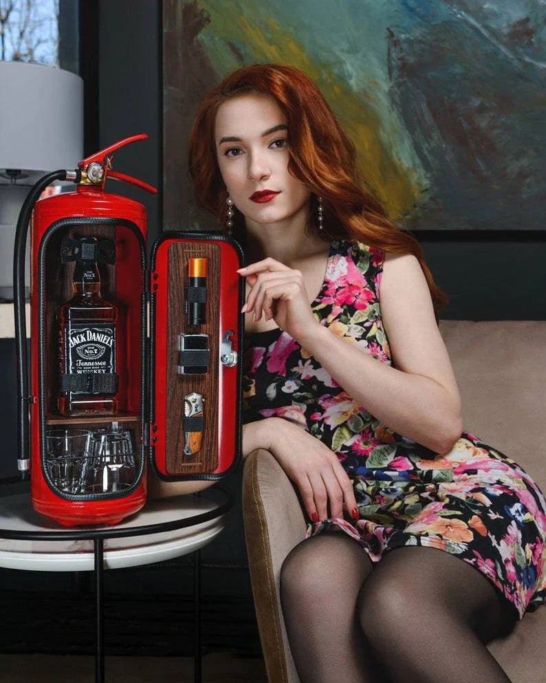 Hidden Bar Fire Extinguisher Design — Secret Bottle Holder 10