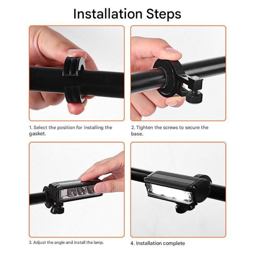 VELOFLASH 180° LED Bike Light — 2000 mAh Powerful Battery 8