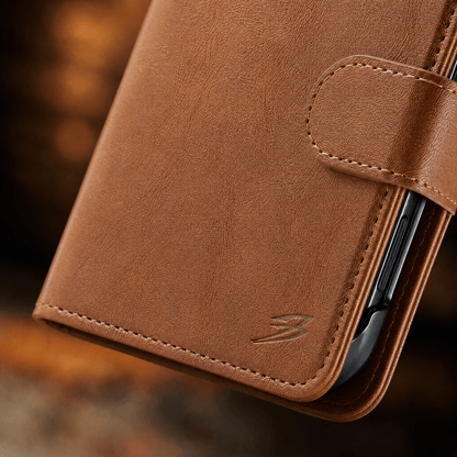 Fierre Shann Wallet Case Google Pixel 9 Pro Fold RFID 2-in-1 5