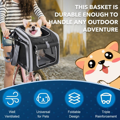 Bike Basket for Pets — Expandable Front Carrier for Dogs & Cats 10