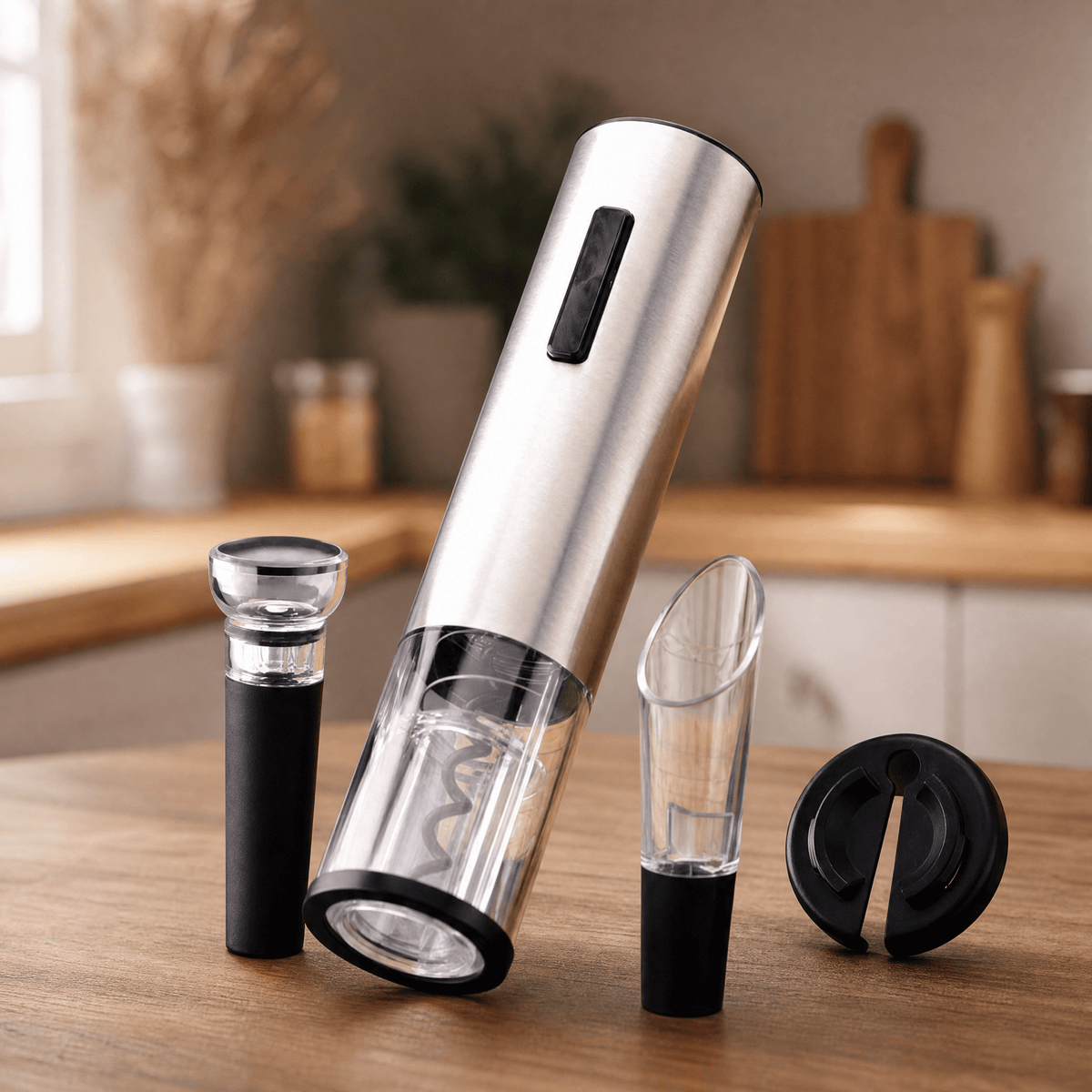 Vinolux 4-in-1 Electric Wine Opener Set with Accessories 1