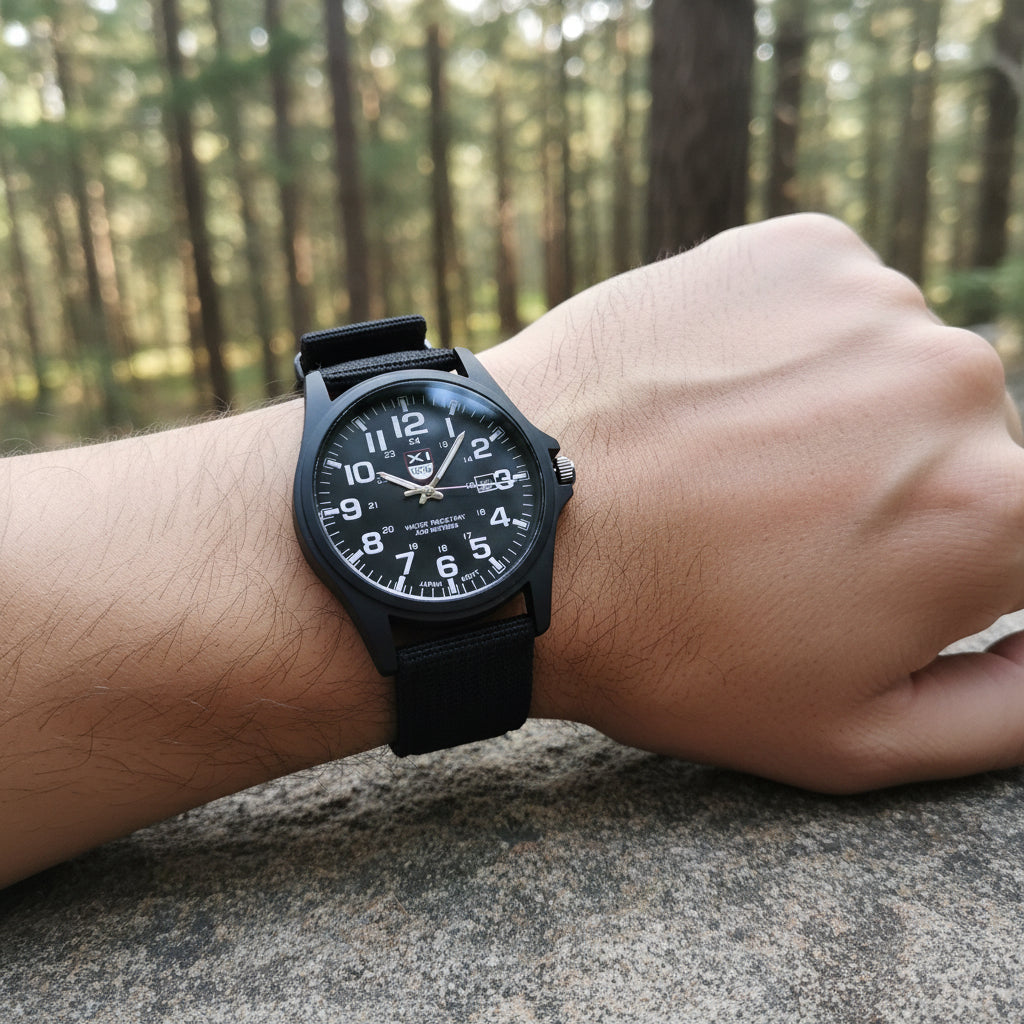 Illuminated Tactical Wristwatch — Multifunction Analog 45mm Sport 1