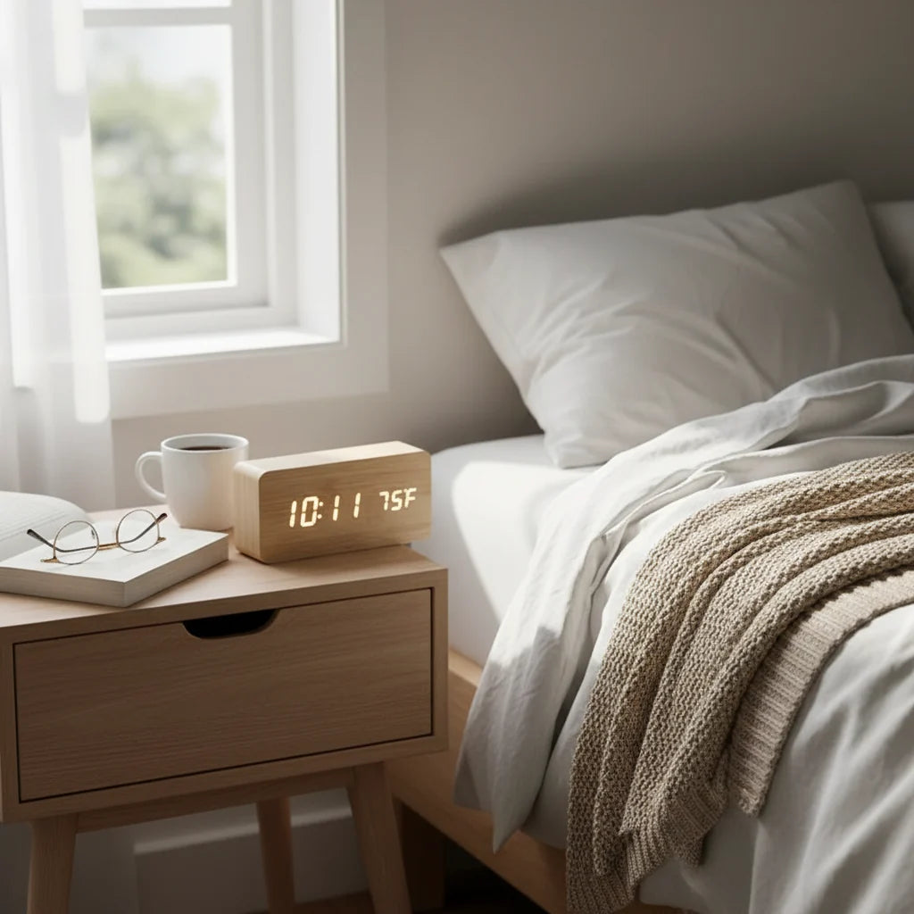 LED Alarm Clock with Voice Control — Minimalist Modern Design 1