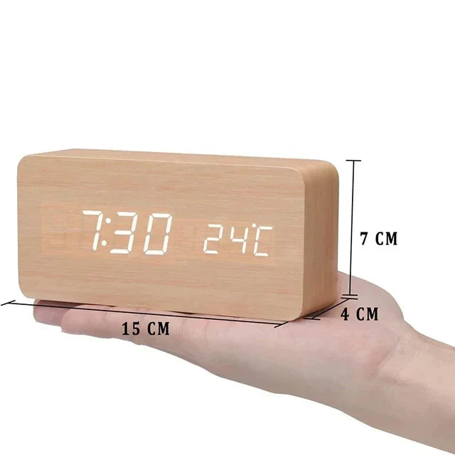 LED Alarm Clock with Voice Control — Minimalist Modern Design 14