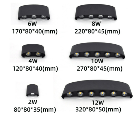 Waterdichte LED Buitenwandlamp in Aluminium - Elegant en Veilig Ontwerp