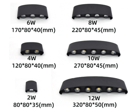 Waterdichte LED Buitenwandlamp in Aluminium - Elegant en Veilig Ontwerp