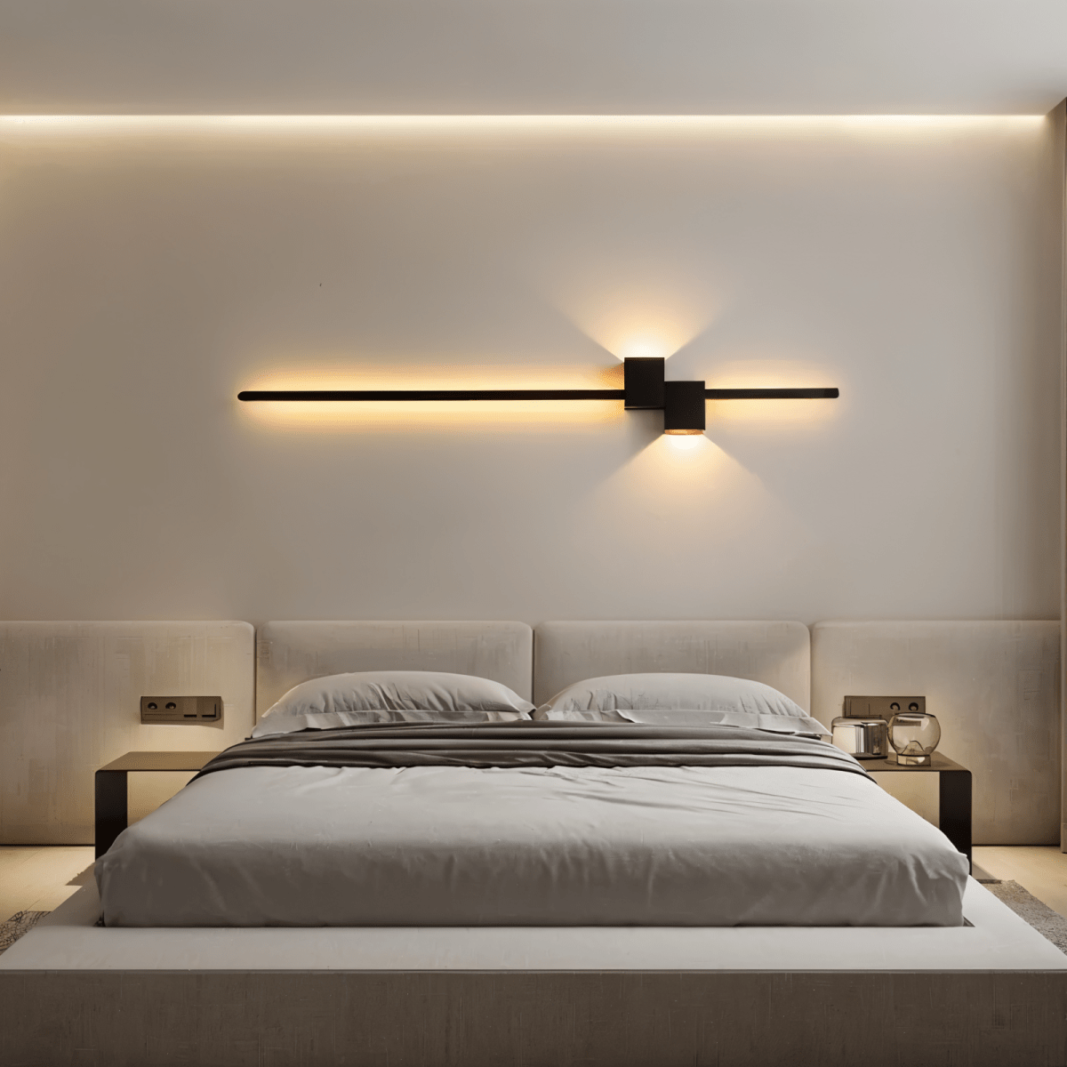 Minimalistische LED Wandlamp van Metaal, Indirecte Verlichting