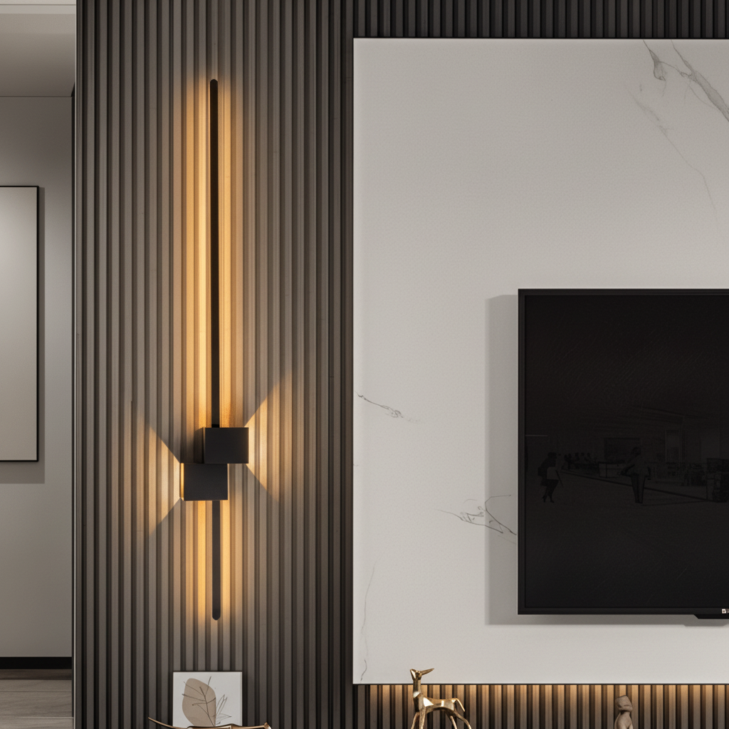 Minimalistische LED Wandlamp van Metaal, Indirecte Verlichting