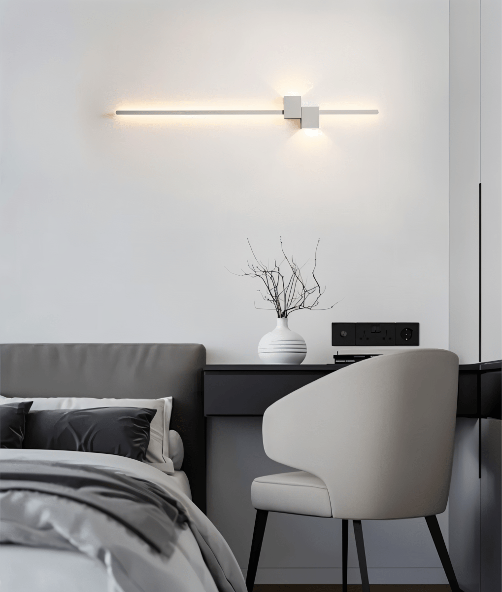 Minimalistische LED Wandlamp van Metaal, Indirecte Verlichting