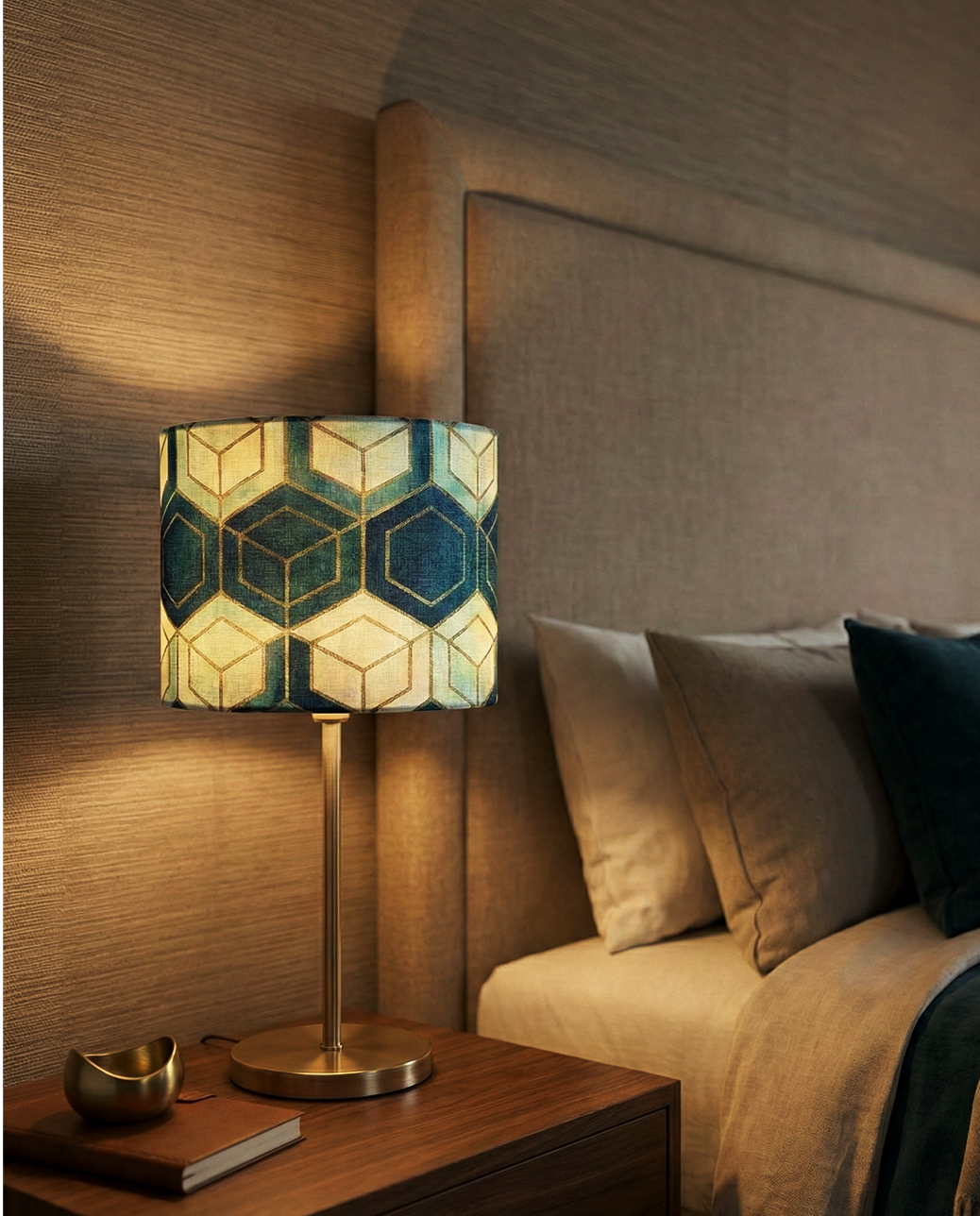 Lampada da Tavolo | Marco – Paralume Geometrico Decorato
