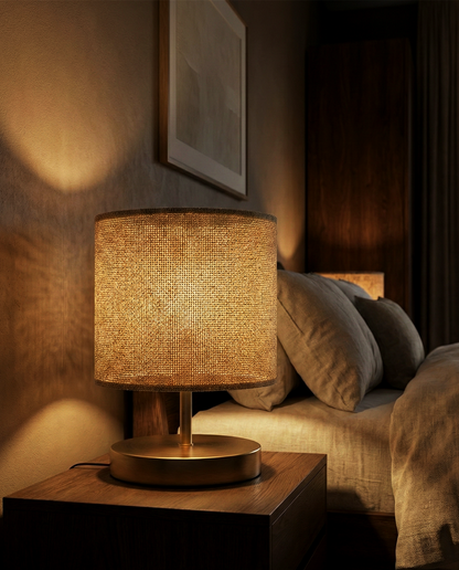Tafellamp | Enrico – Lampenkap van Natuurlijk Stof
