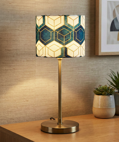 Lampada da Tavolo | Marco – Paralume Geometrico Decorato