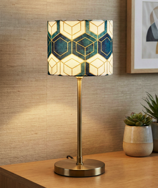 Lampada da Tavolo | Marco – Paralume Geometrico Decorato