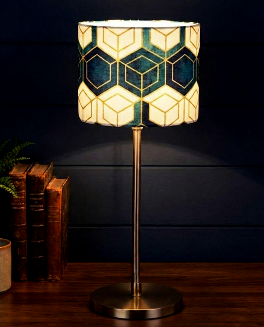 Lampada da Tavolo | Marco – Paralume Geometrico Decorato