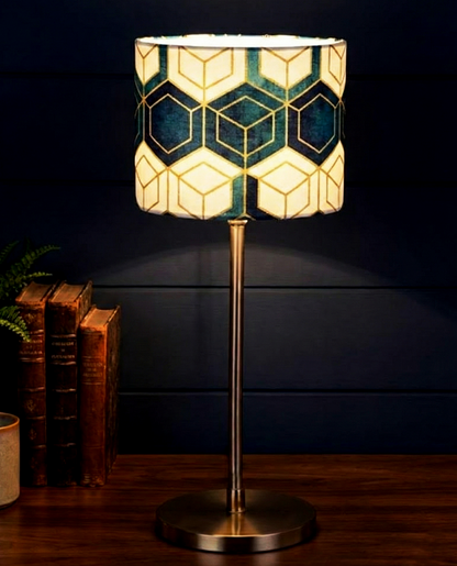 Lampada da Tavolo | Marco – Paralume Geometrico Decorato