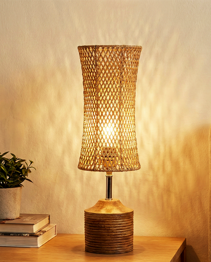 Tafellamp | Paolo – Natuurlijk Gevlochten Vezel