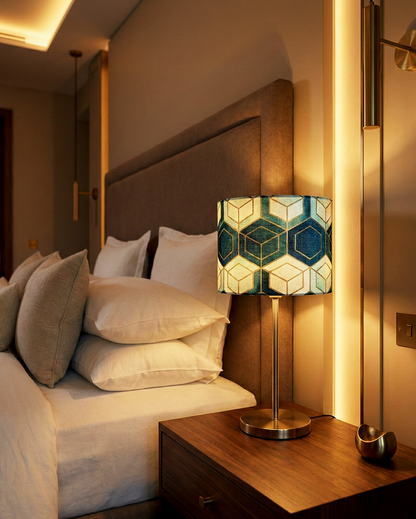 Lampada da Tavolo | Marco – Paralume Geometrico Decorato