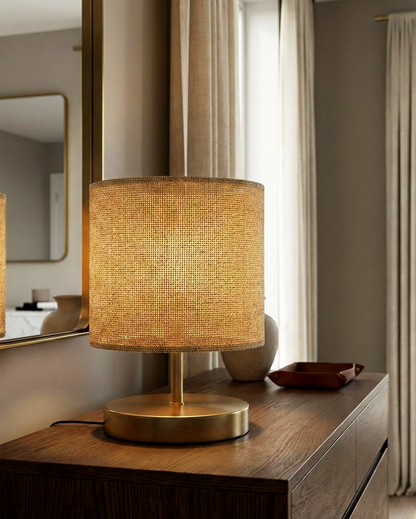 Tafellamp | Enrico – Lampenkap van Natuurlijk Stof